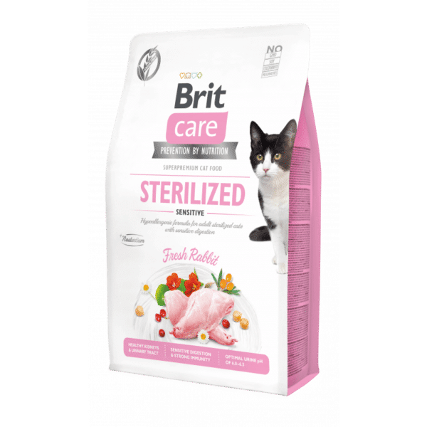 Brit Care Sterilised Sensitive pour Chat Stérilisé Sans Céréales 2kg